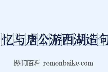忆与唐公游西湖造句是什么意思的图片